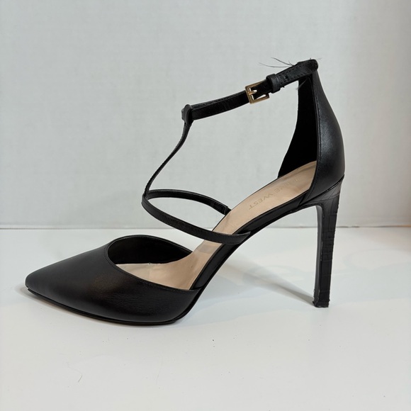 Nine West Black stiletto ankle strap Heels women’s size 10 - Picture 11 of 14